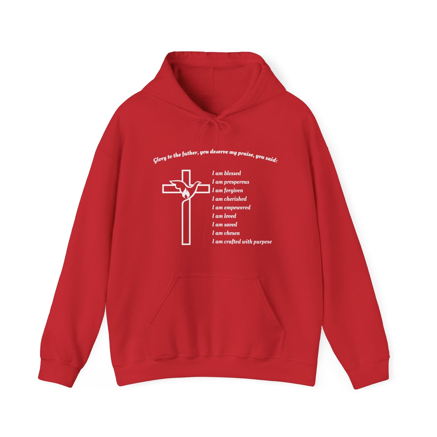 I am Glory to the Father Hooded Sweatshirt Unisex Cozy Heavy Blend53
