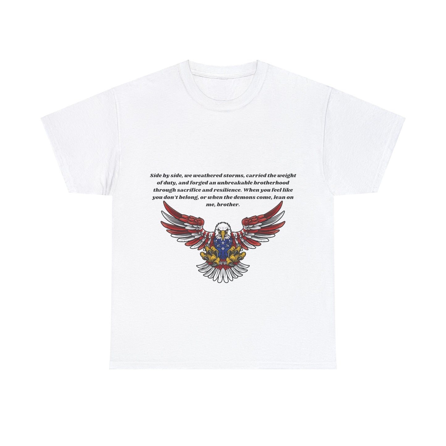 Patriotic Eagle Heavy Cotton Tee - Honoring our Soldiers T-Shirt12
