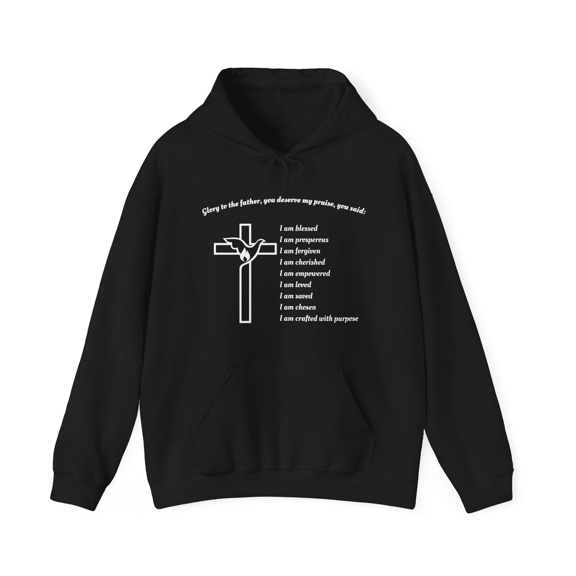 I am Glory to the Father Hooded Sweatshirt Unisex Cozy Heavy Blend44