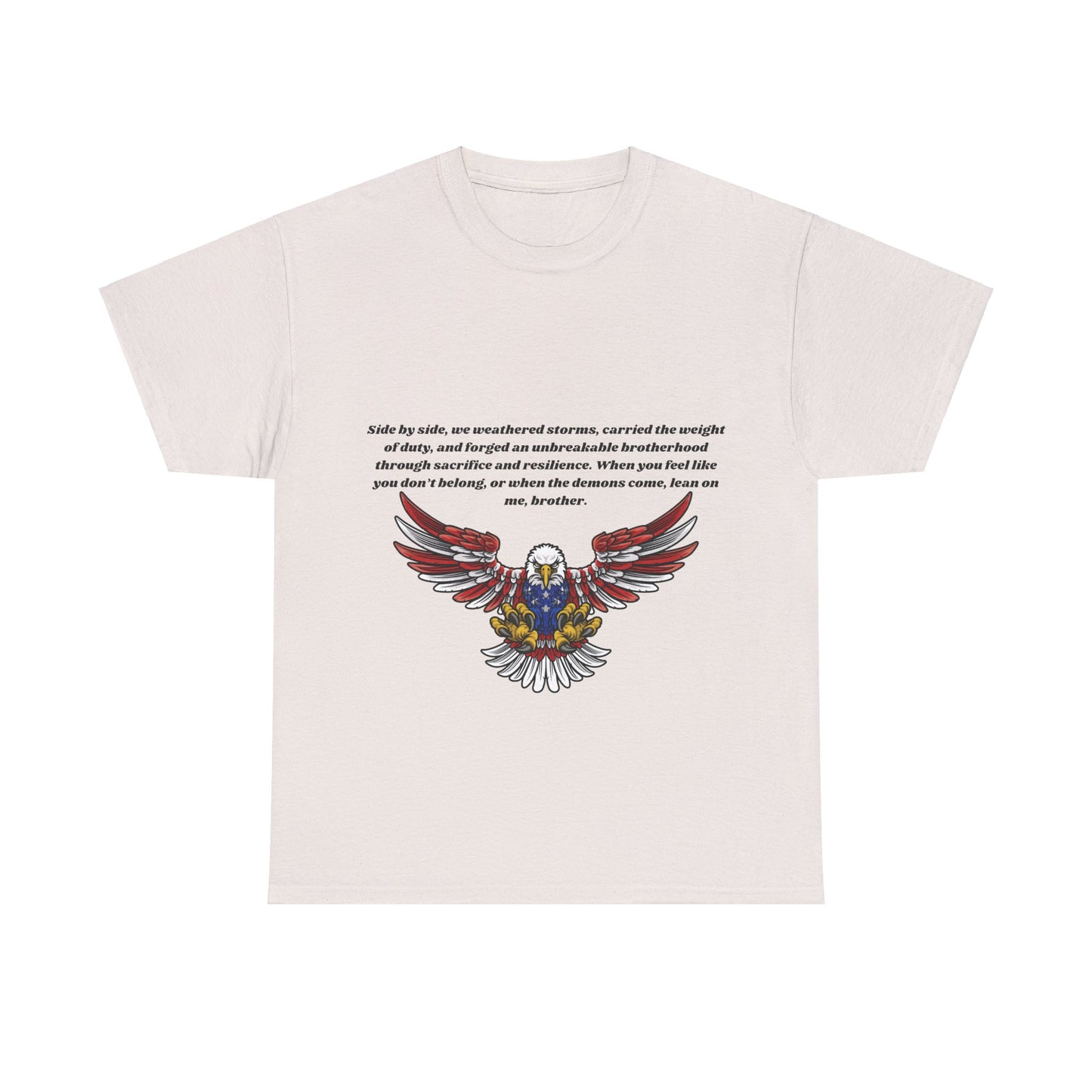 Patriotic Eagle Heavy Cotton Tee - Honoring our Soldiers T-Shirt22