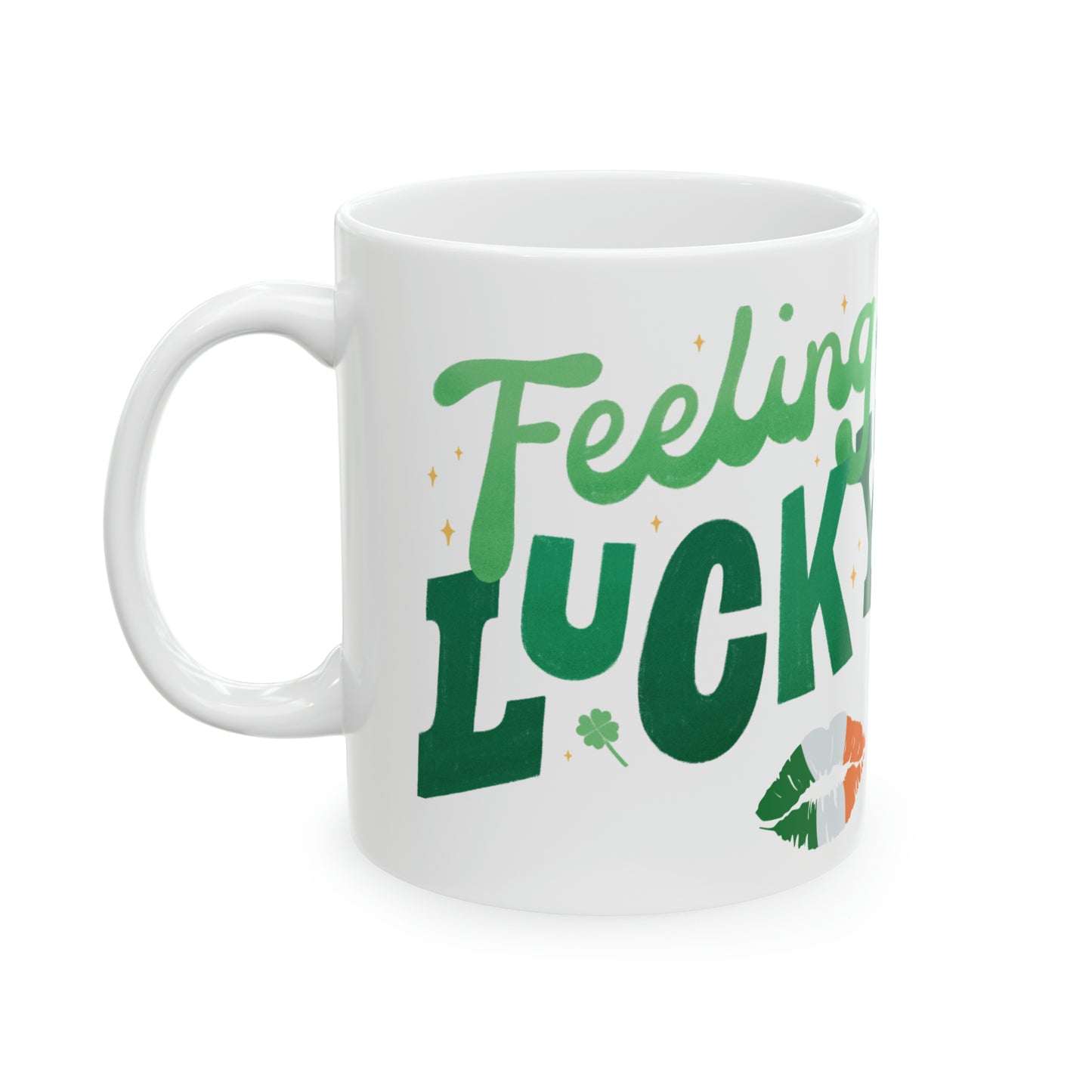 Feeling Lucky Ceramic Mug, 11oz for coffee and tea1