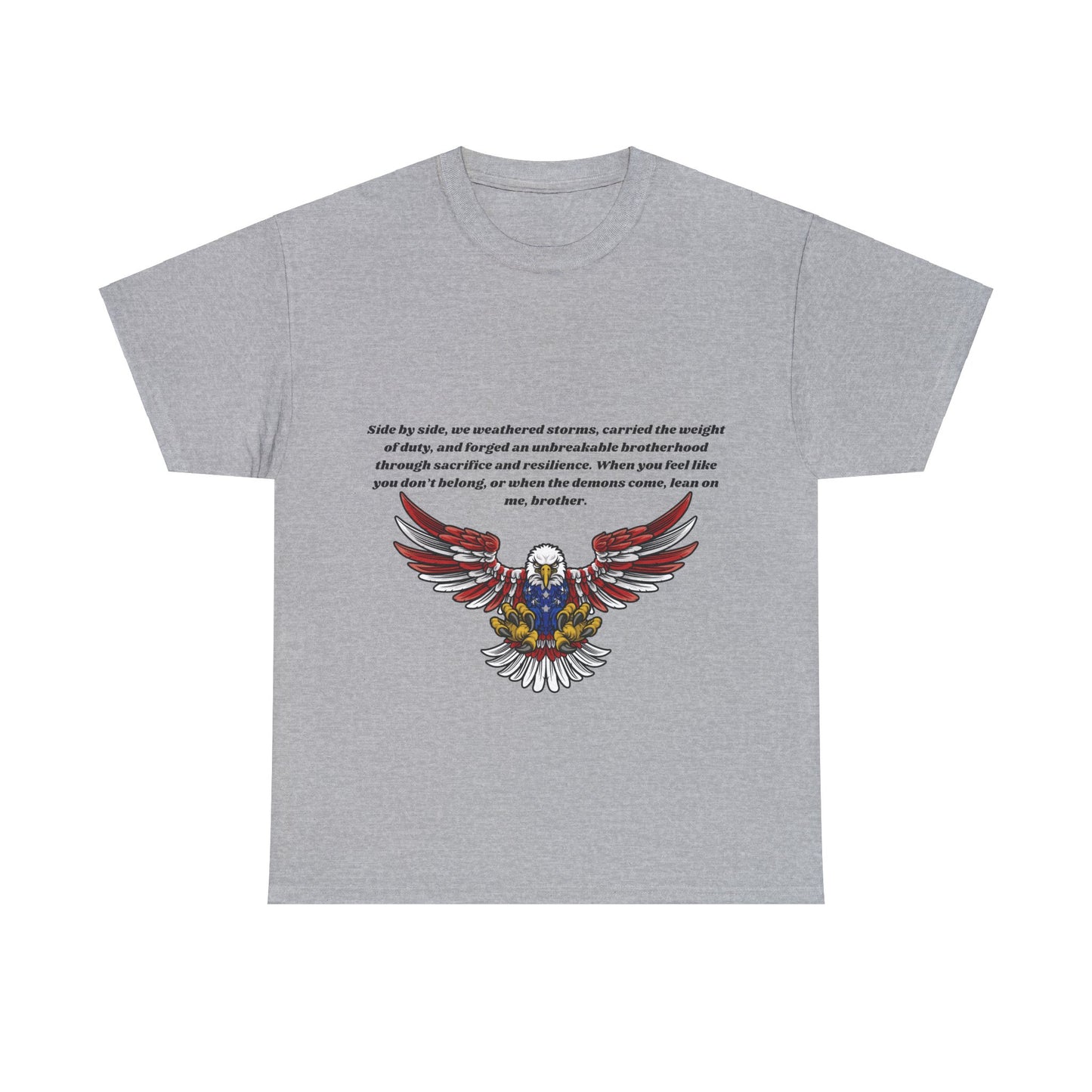 Patriotic Eagle Heavy Cotton Tee - Honoring our Soldiers T-Shirt5