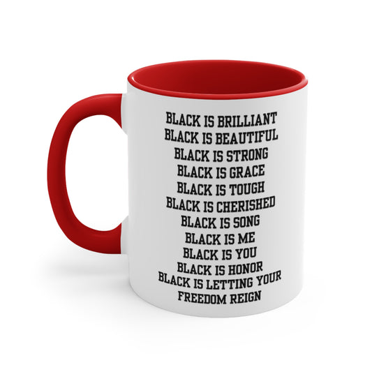 Female Black is Beautiful Accent Coffee Mug, 11oz1