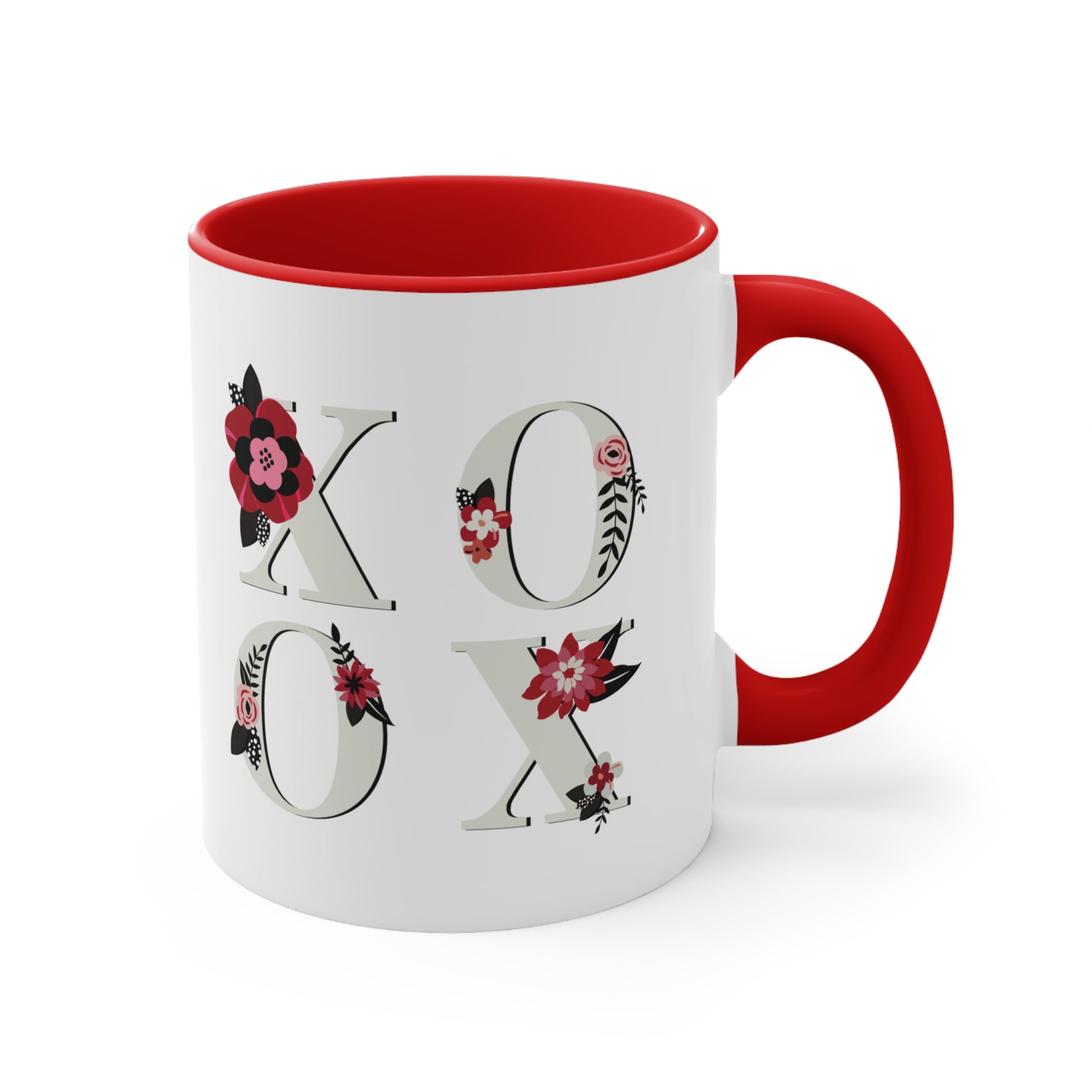 MOM XOXO 11oz ceramic accent coffee mug perfect for Mother's Day gift0