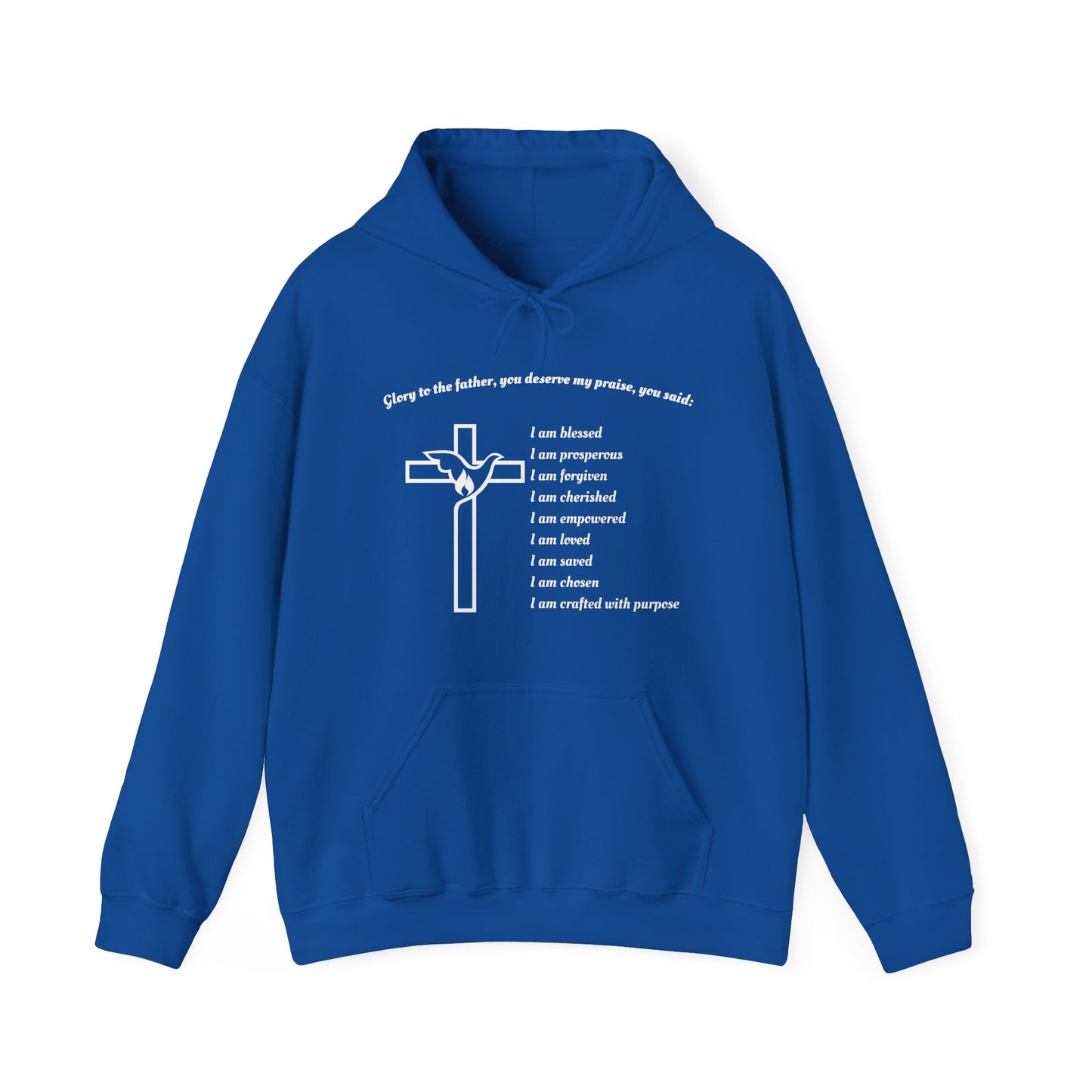 I am Glory to the Father Hooded Sweatshirt Unisex Cozy Heavy Blend52