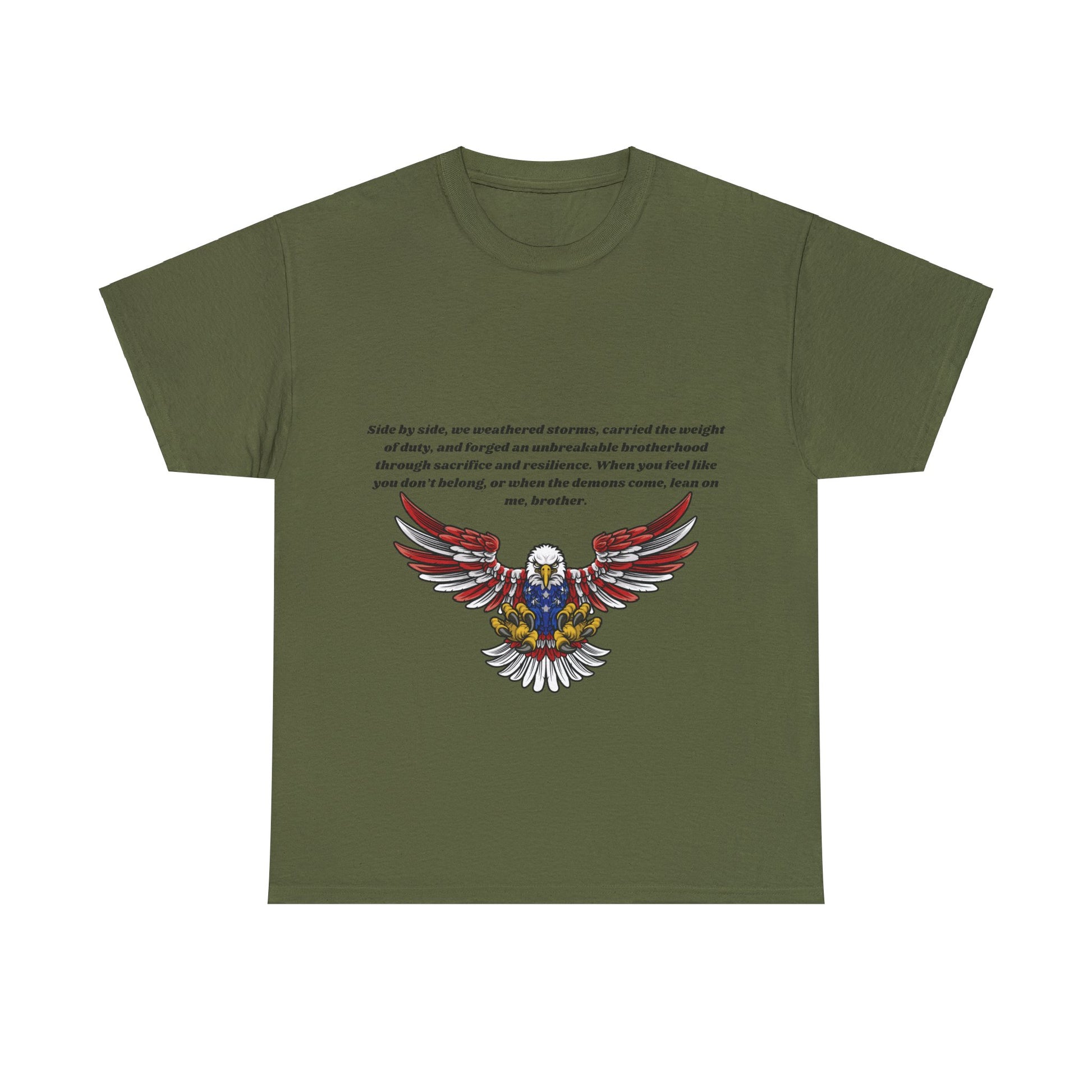 Patriotic Eagle Heavy Cotton Tee - Honoring our Soldiers T-Shirt1