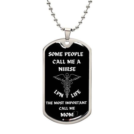 LPN Nurse Mom custom dog tag necklace medical jewelry gift0