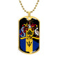 Barbados Flag and Coat Of Arms Fashionable Dog Tag3