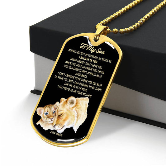 Inspirational 'To My Son' Love Pendant necklace gift from mom11