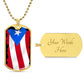 Fashionable Puerto Rico Flag Dog Tag Necklace - Stylish Patriotic Jewelry Accessory1