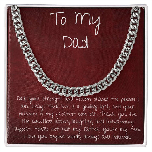 Durable Cuban Chain Link Necklace - Perfect Gift for Dad2