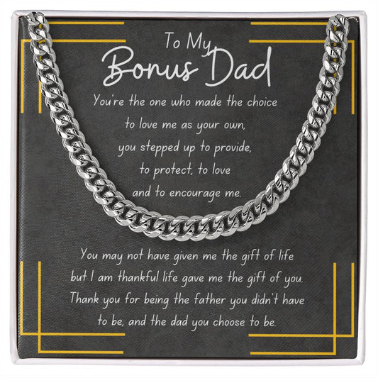 Elegant Bonus Dad Cuban Link Chain Necklace for Men5