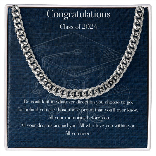 Unisex Graduation Gift Cuban Link Chain Necklace - Elegant Jewelry7