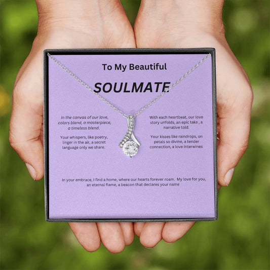 To My Soulmate Necklace with 'I will love you forever' inscription Alluring Beauty Pendant4