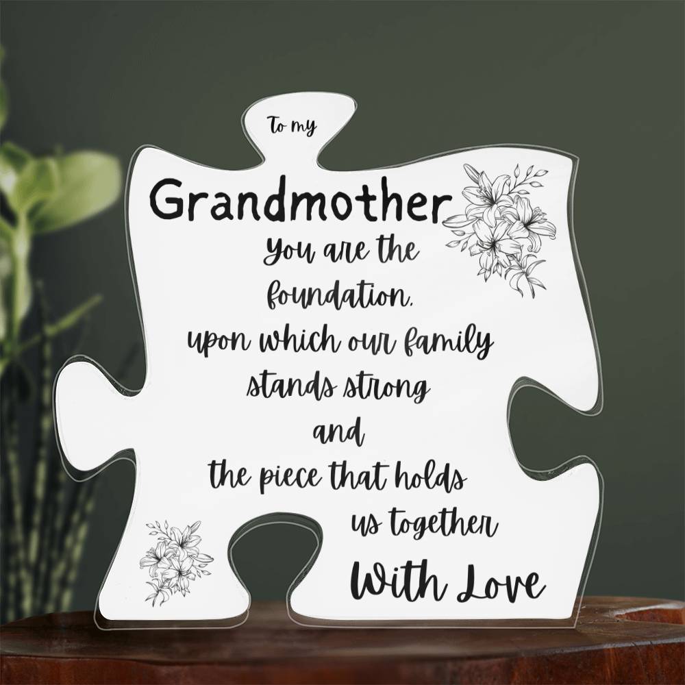 Personalized Acrylic Puzzle Piece Pendant for Grandmother's Jewelry Gift5