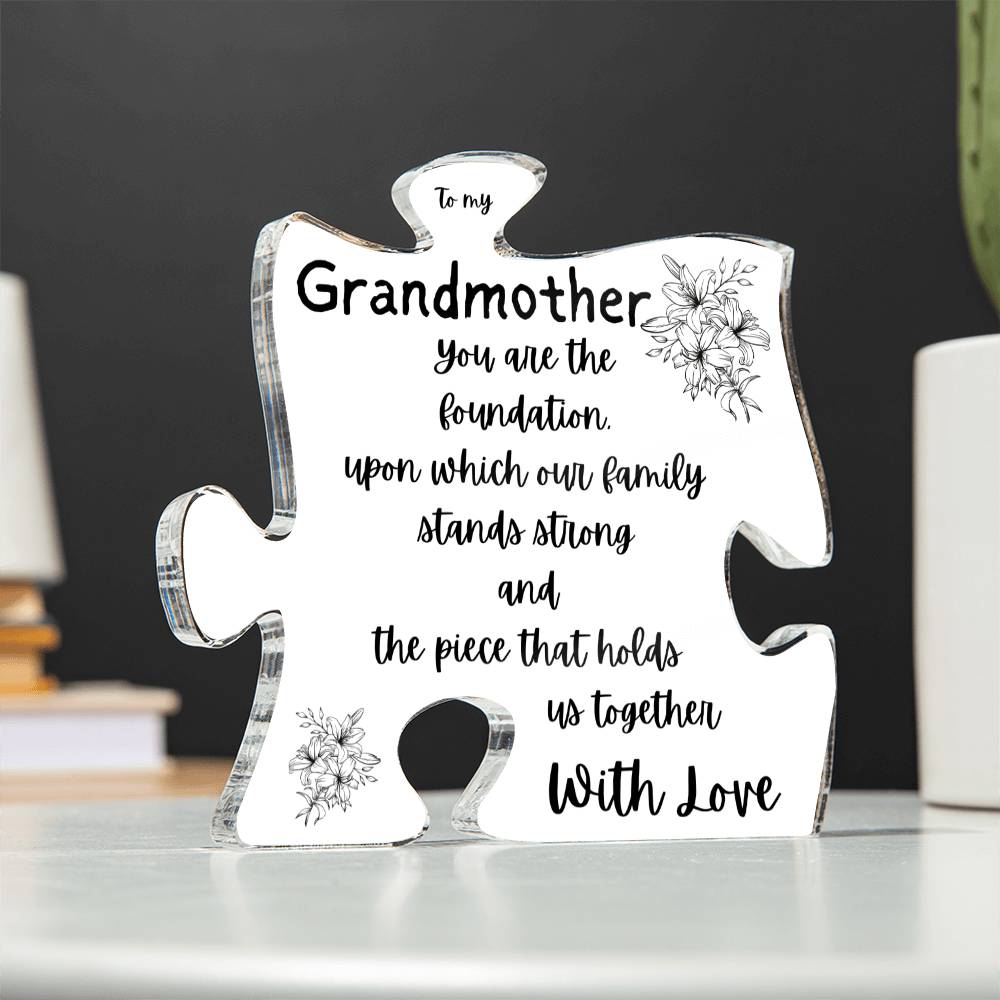 Personalized Acrylic Puzzle Piece Pendant for Grandmother's Jewelry Gift1