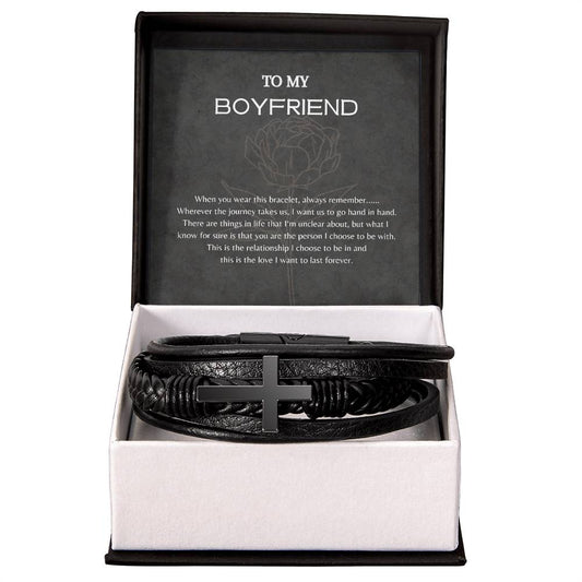 Sentimental Forever Love Cross Bracelet for Boyfriend - Jewelry Gift5